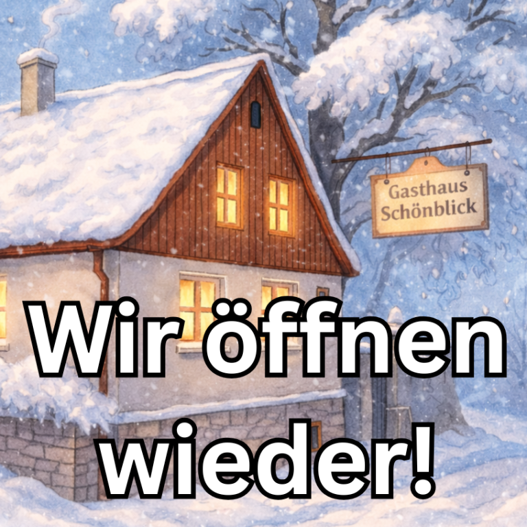 Wir öffnen ab dem 01.02.2026 wieder unsere Türen. Ab jetzt gibt es wieder regelmäßig wechselnde Tagesessen.